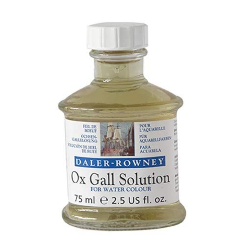 Daler-Rowney Aquafine Watercolour Medium, Glass Jar with Child Lock Cap, 2.54oz - 75 ml, Ox Gall (Packaging may vary)