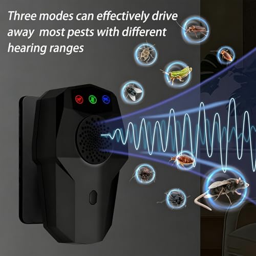 Ultrasonic Pest Repeller, 4 Pack Electronic Mosquito Repellent Insect Pest Control, Ultrasonic Repellent Rats for Indoor Anti Cockroaches, Flies, Mosquitos, Mice, Spiders