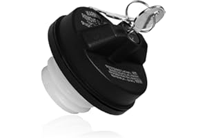 TECLEDSN Locking Gas Cap Fuel Tank with Key, Gas Cap Lock Locking Fuel Cap Cover Replacement for Toyota 4Runner, Chevy Silverado 1500 2500 3500, Nissan GMC Honda Subaru Buick #10504 77300-47020