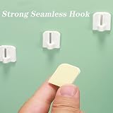 CCLKHY 10Pcs Self Adhesive Hooks Net Curtain Hooks Plastic Sticky Hooks view 4