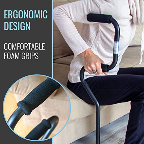 HealthSmart Quad Walking Cane, Sit To Stand Walker, Adjustable Canes