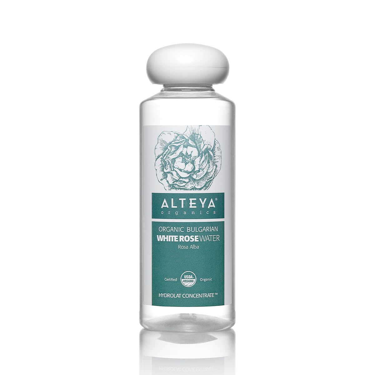 Alteya Organic White Rose Water 250ml - Pure Rosa Alba Hydrolat - No Additives - USDA Certified Organic - Sensitive Skin - Face Toner, Revitalizing Body, Condition Hair & Scalp