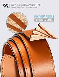 WOLFANT Men's 35mm Dress Casual Belt,100% Italian