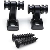 OVSAL 2 PCS Stainless Steel Roller String Retainer for Electric Guitar String Tree String Guide Roller String Trees for Tele Telecaster Start Electric Guitar String Parts EM-Black