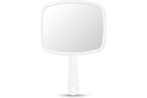 OMIRO Hand Mirror, Handheld Mirror with Handle, American White
