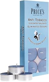 Price's Anti-Tobacco Tealights 10 Pack Orange Clove Odour Eliminating