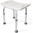 DEZOON Shower Chair for Elderly Shower Seat for Inside Shower Tool-Free Shower Stool Small with 6 Adjustable Heights Bathtub Chairs for Disabled,Seniors