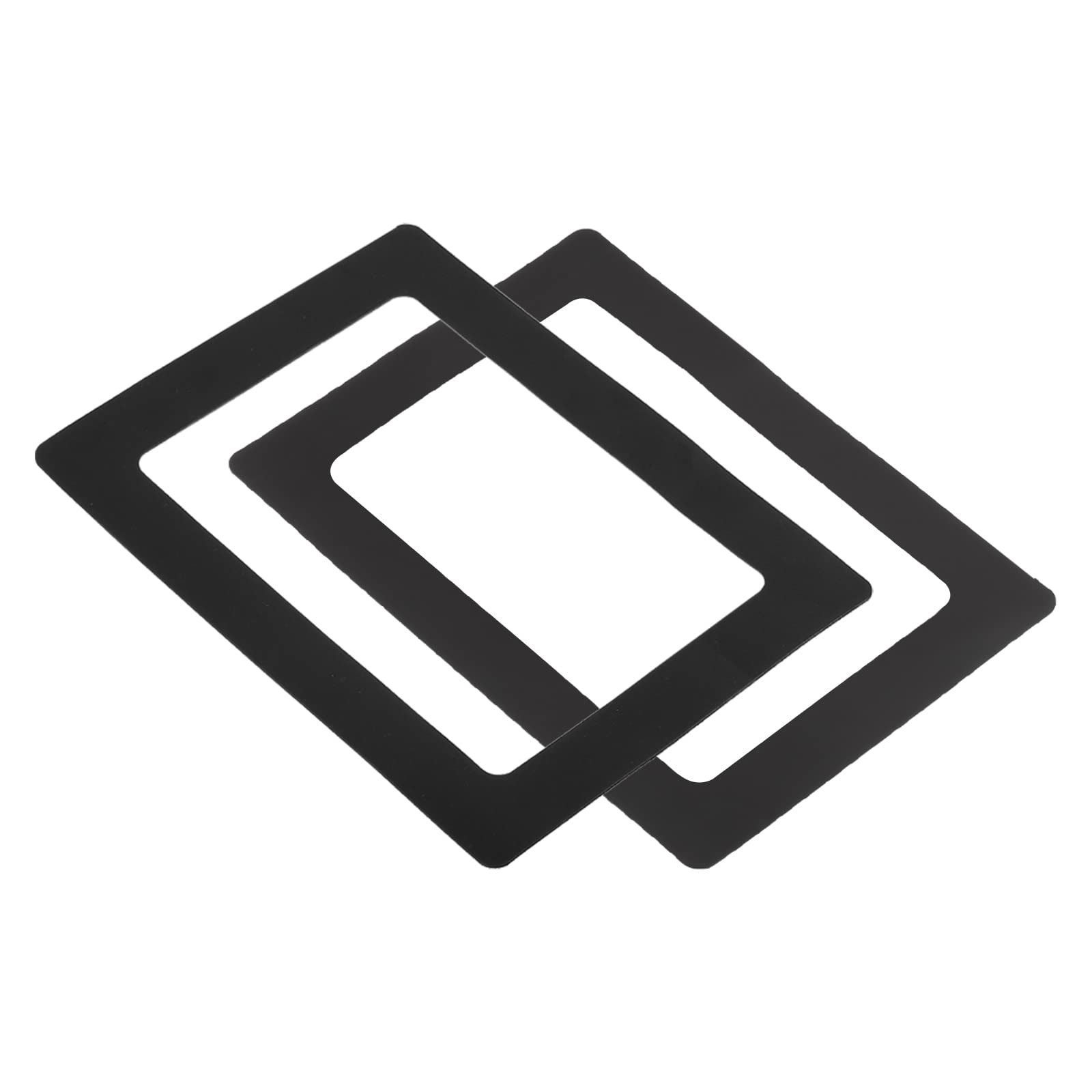 PATIKIL Magnetic Picture Frame, 2 Pack Magnetic Photo Frame Picture Holder Holds 5x7 Inch Photos for Refrigerator Metal Home Office, PVC Black