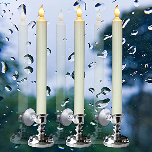 DRomance Flameless Window Candles with Remote and Timer, Battery