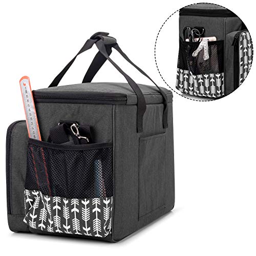 Yarwo Sewing Machine Carrying Case with Bottom Wooden Board, Universal