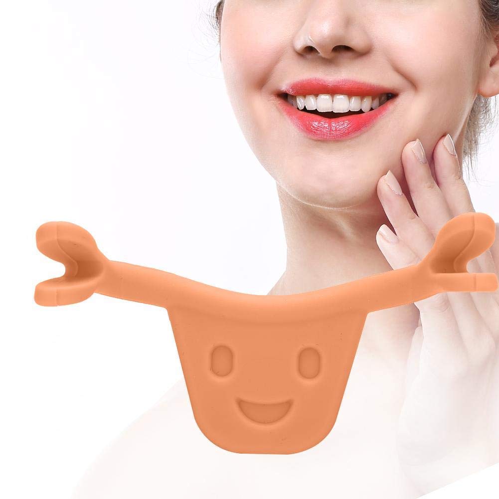 Salmue Personal Face Trainer, Orange Silicone Bristle Facial Exercise Brush for Adults