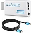 Wii to HDTV Converter Real 720P/1080P HD Output Video Audio Converter Adapter with High Speed HDTV Cable 1.5M Supports All Wi