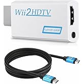 Wii to HDTV Converter Real 720P/1080P HD Output Video Audio Converter Adapter with High Speed HDTV Cable 1.5M Supports All Wi