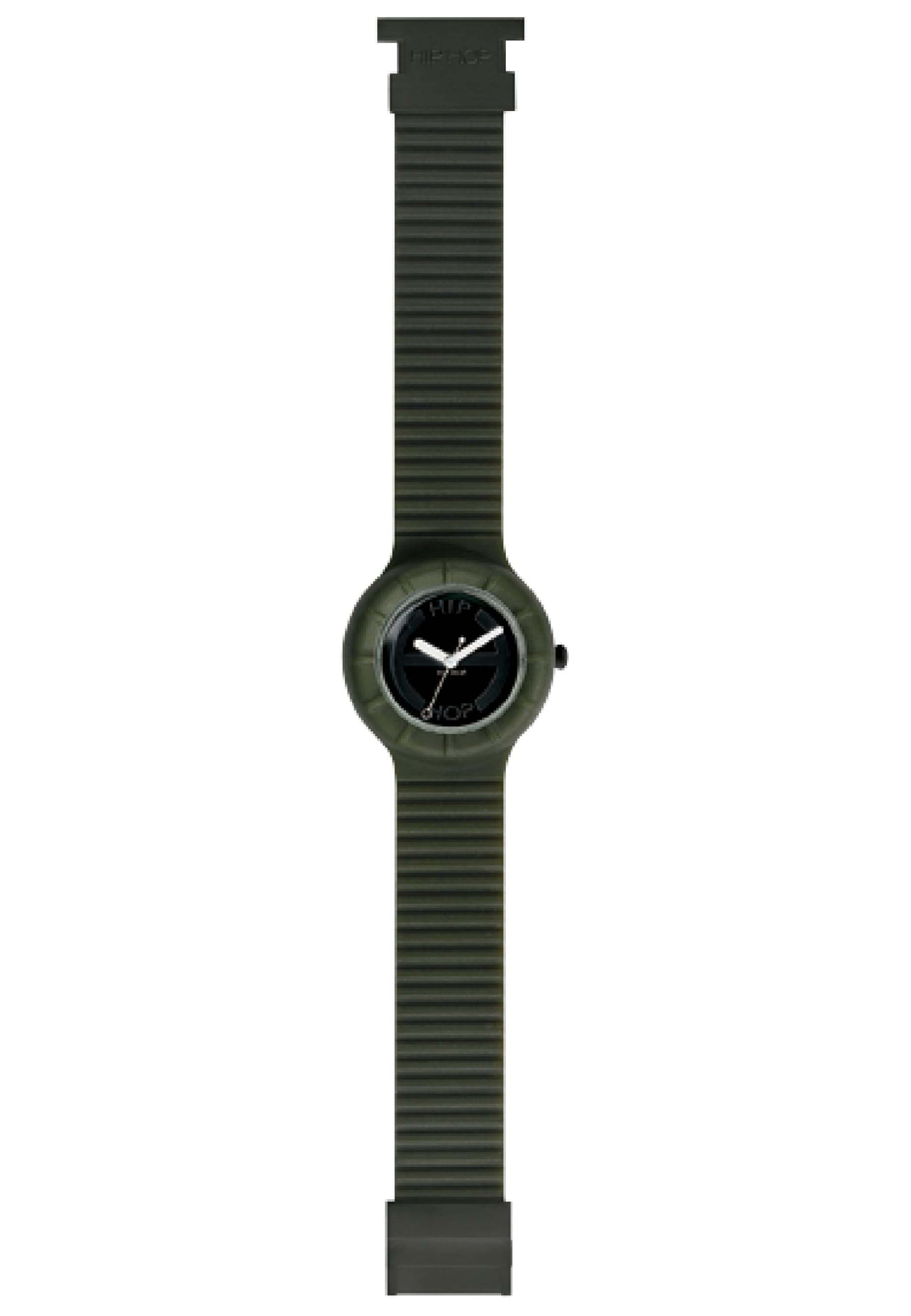 Hip Hop Ladys' Hero 32 Watch Collection with Logo Black dial 3 Hands Quartz Movement and Silicon Green Strap HWU0019