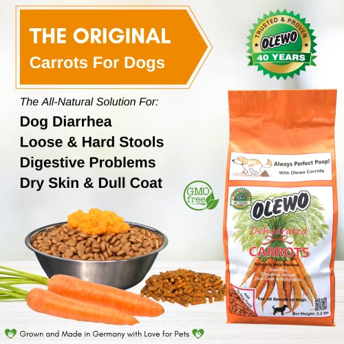 Olewo Original Carrots for Dogs Fiber for Dogs Keep Poop Firm