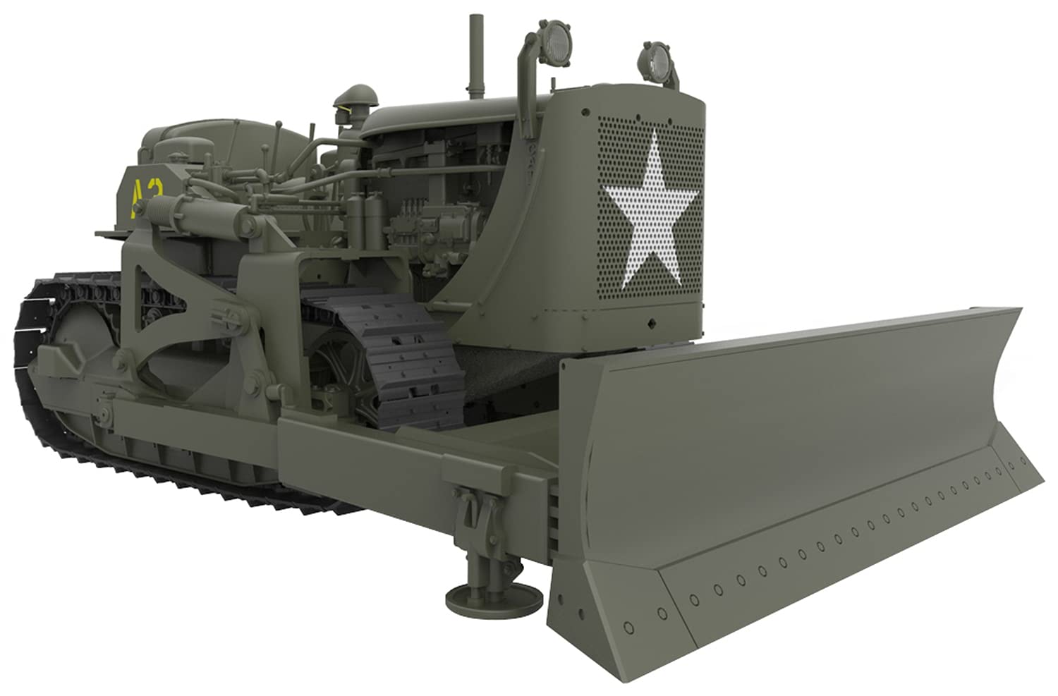 MiniArt 1:35 Scale US Army Bulldozer Plastic Model Kit,Multicolored,Medium