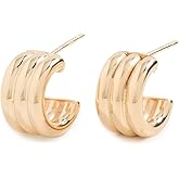 Jennifer Zeuner Jewelry Women's Allegra 1/2" Hoop, Gold, One Size
