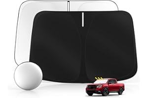 Sulagi Windshield Sun Shade for Honda Ridgeline 2017-2025 Foldable Sunshade Custom Fit Front Window Car Interior Accessories Protector Blocks UV Rays