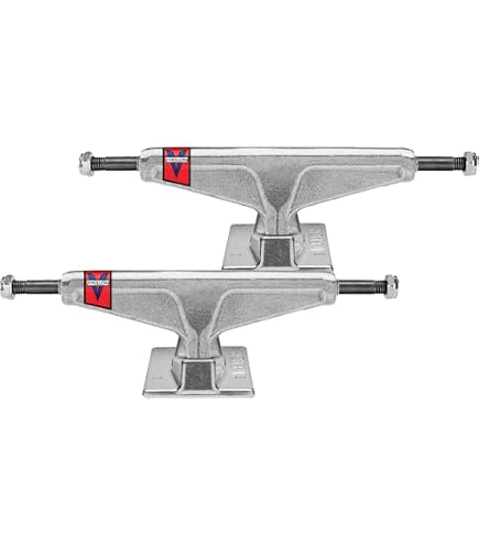 Venture V8 Skateboard Trucks 8.0" - Team Edition Silver With 90A Bushings