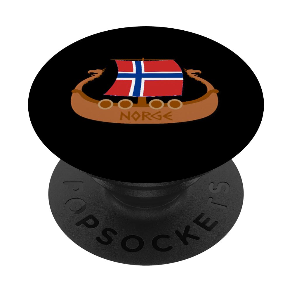 Norway Flag Norwegian Pride Norge Viking History Nordic Art PopSockets Adhesive PopGrip