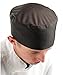 Chefs Mesh Top Skull Cap, Black