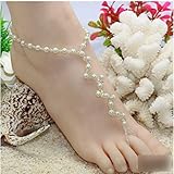 HuaYang Crystal Imitation Pearl Barefoot Sandal