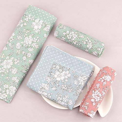 Houlife Ladies 100% 60S Cotton Handkerchiefs Womens Floral Print Hankies for Wedding Party 18x18"