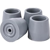 4PCS Rubber Walker Tips 1 1/8 '' '' Heavy Duty Replacement Tips for Walkers, Commodes, Shower Chairs and More