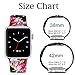 KOLEK Bands with Compatible Apple Watch Series 4/3/2/1 42mm 44mm, Flower Bands Compatible for iWatch for Women/Men, M/L