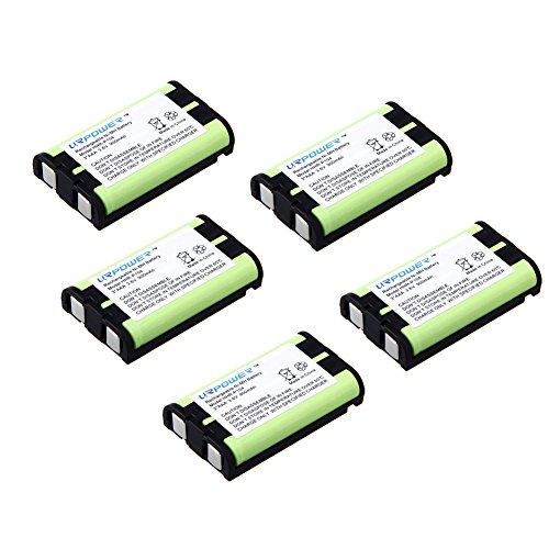 URPOWER Pack of 5 Replacement Battery For Panasonic HHR-P104 KXTGA545 900mAh Ni-MH