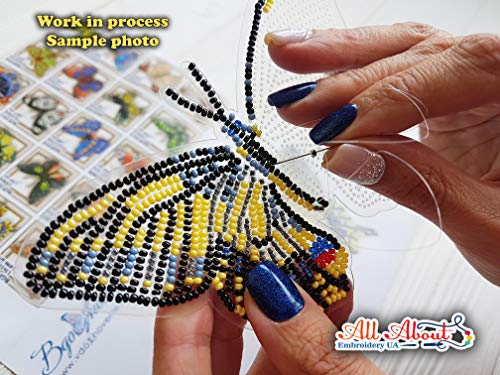 image for AllAboutEmbroideryUA Butterfly Bead Embroidery kit Counted Beaded Cros