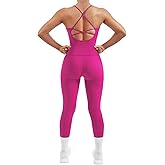 SUUKSESS Women 2 Piece Workout Sets Padded Tank Tops Tummy Control Leggings Gym Outfits