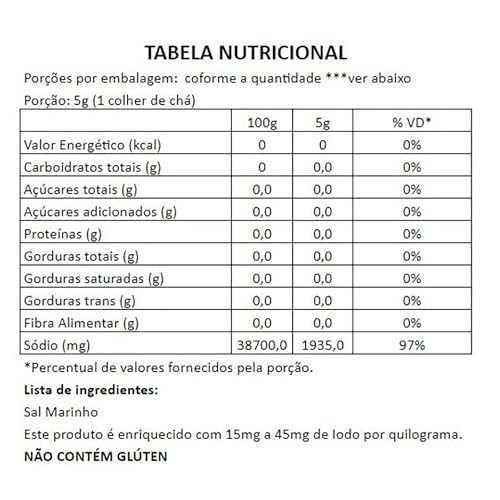 Br Spices Sal Marinho Integral Fino Br Spices Pouch 1Kg
