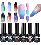Fannyc Charming Glitter Gel Temperature Color Changing Nail Polish Kit Reflect Shining Glint Desi...