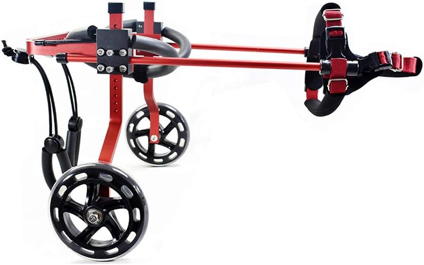 GHMHJH Pet Moped - Dog Wheelchair, Old Dog Walker, Disabled Dog Assisted Hind Leg Exercise Car (Size : Red XS)