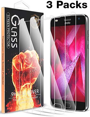 [3 Pack] MEGIVEZ Compatible Moto Z2 Force Screen Protector, Tempered Glass [Bubble Free] [Case Friendly] Anti Scratch Film for Moto Z2 Force Phone, Lifetime Replacement Warranty