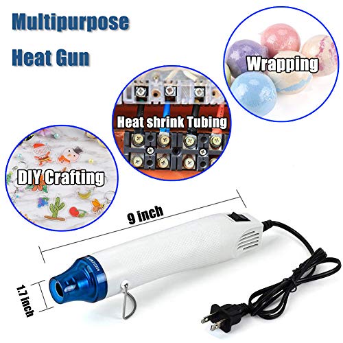 Craftsboys 530pcs 2:1 Heat Shrink Tubing + Min Hot Air Gun, Heat Gun, Electrical Wire Cable Wrap Assortment Electric Insulation Heat Shrink Tube Kit - Thumbnail 2