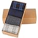 RioRiva Men's Dress Socks Mid Calf Crew Tube Socks for Business Grey Black Navy,BSK06 - Pack of 4,One Size
