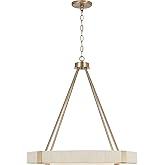 Capital Lighting 449841MA Delaney Modern Hand-Wrapped Rope Round Chandelier, 4-Light 240 Total Watts, 26" H x 26" W, Matte Br