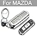 YIJINSHENG Chrome Silver TPU Car Key Fob Cover Case For 2 3 5 6 8 CX3 CX5 CX7 CX9 MX5 Smart Remote Key Protective Shell With Key Chain (silver)