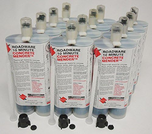 Gray 10 Minute Concrete Crack Repair, 12 Cartridge Kit Cartridge, Coverage: 1200 ft. @ 1/4" x 1/4"