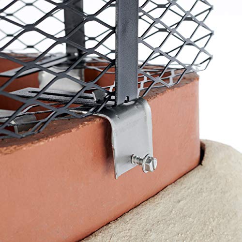 Shelter SCADJ-L-C Hy-C Sc Adjustable Large Multi-Fit Chimney Cap, 3/4 in Mesh, Black Galvanized Steel - Thumbnail 4