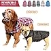 Kuoser Warm Dog Coat, Waterproof Dog Jacket for Extra Large Dogs, Adjustable Durable XXL Doggie Winter Coat Reversible Puppy Cold Weather Apparel from Small to Large Breed, Red XXL