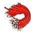 Bird Fiy® 50 Pcs Lanyard Bulldog Clip 32-inch Flat Braid Neck Lanyard for Id Cards/badges (Red)