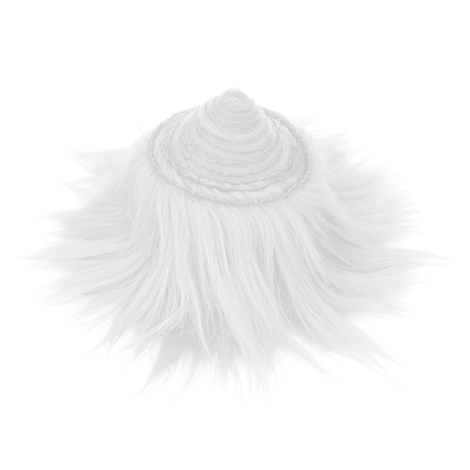 HXJDAM White Fur Fabric, 5x200 cm Shaggy Faux Fur Trim, Plush White Fluff, Craft Fur for Gonmes Beard Santa Claus Hair Dwarf Cosplay Costume DIY Craft Christmas Decoration