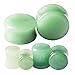Longbeauty 1 Pair Aventurine Ear Plugs Double Flared Stretcher 00G
