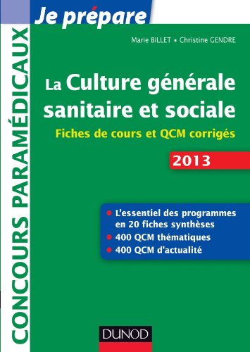 La  culture générale sanitaire et sociale