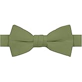 Jacob Alexander Boy's Kids Pretied Banded Adjustable Solid Color Bowtie