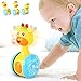 Bluelans Cartoon Giraffe Tumbler Doll Roly-Poly Baby Toys Cute Rattles Ring Bell Newborns 3-12 Month Early Educational Toy for Baby Boys and Girls Xmas Birthday Gifts Stocking Fillers Colorful