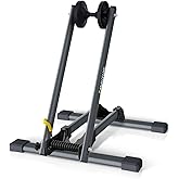 Tamutuo Bike Stand Floor for 16" - 29" Tires, Folding Garage Bike Rack for MTB & Road Bike Up to 2.4" Tire Width, Easy Storage Indoor Bicycle Stand，Latest Carbon Steel Version